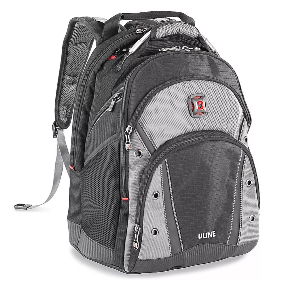 SwissGear Laptop Travel Backpack Gray Black Multi-Compartment School Bag NWT